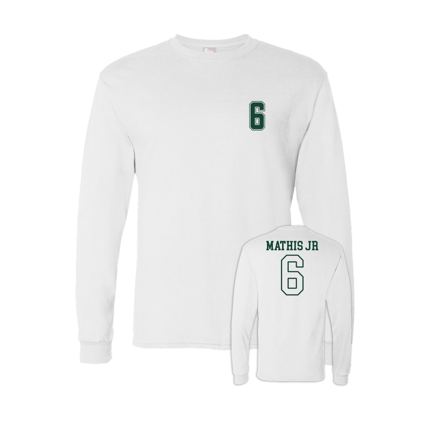 Long Sleeve Tee — Chest Back in White