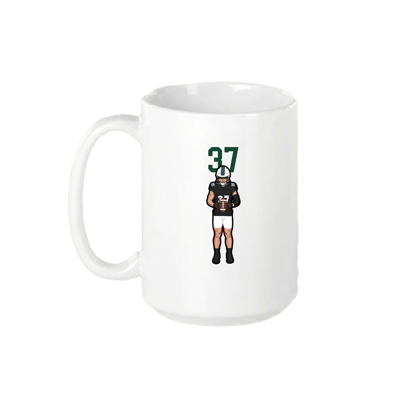 15oz Coffee Mug — Number Top in White