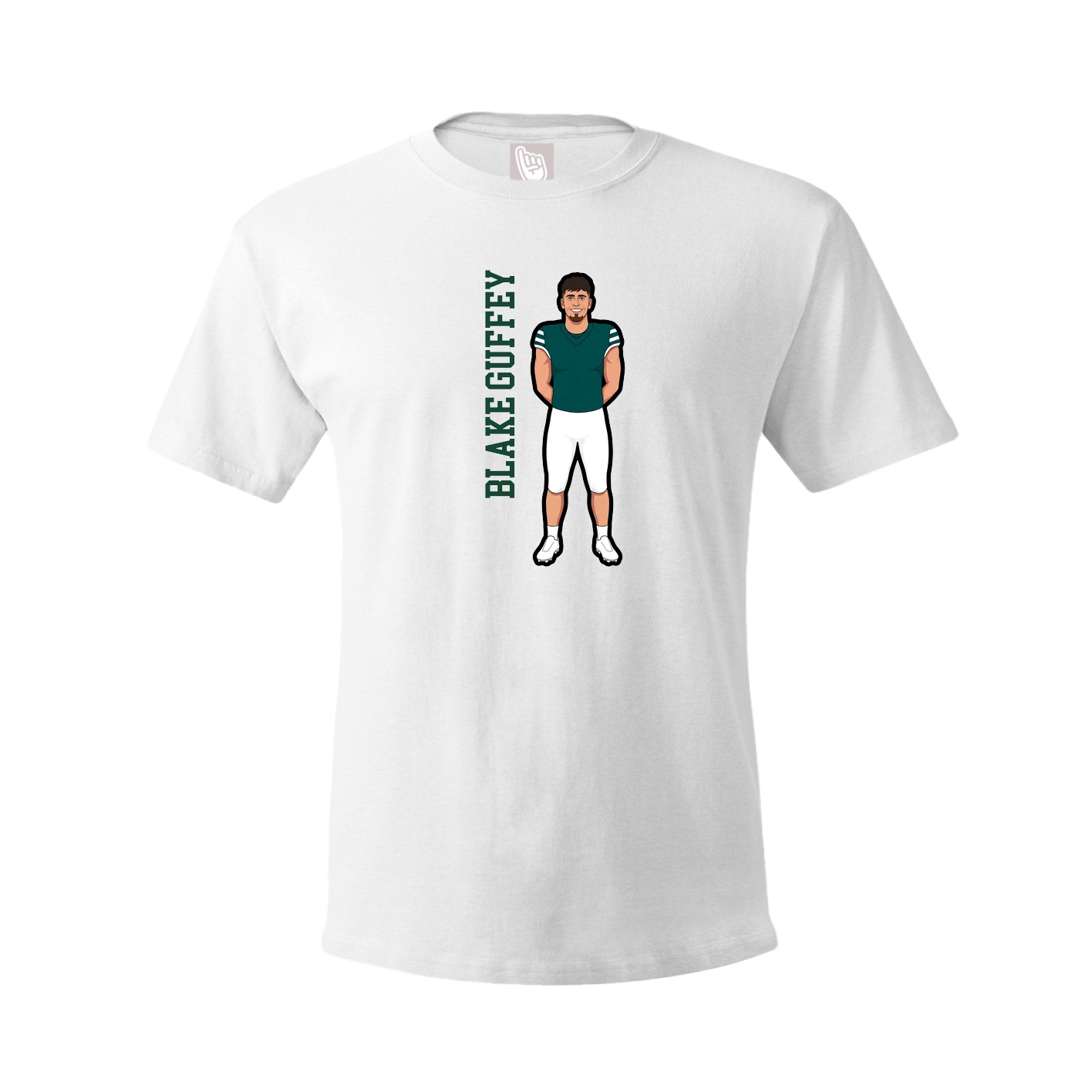 Tee — Name Vertical in White