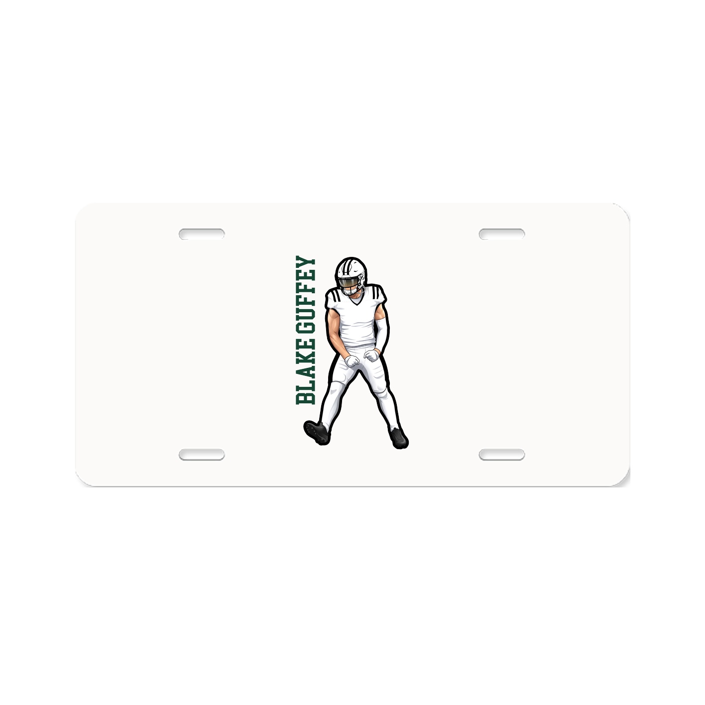 License Plate — Name Vertical in Classic