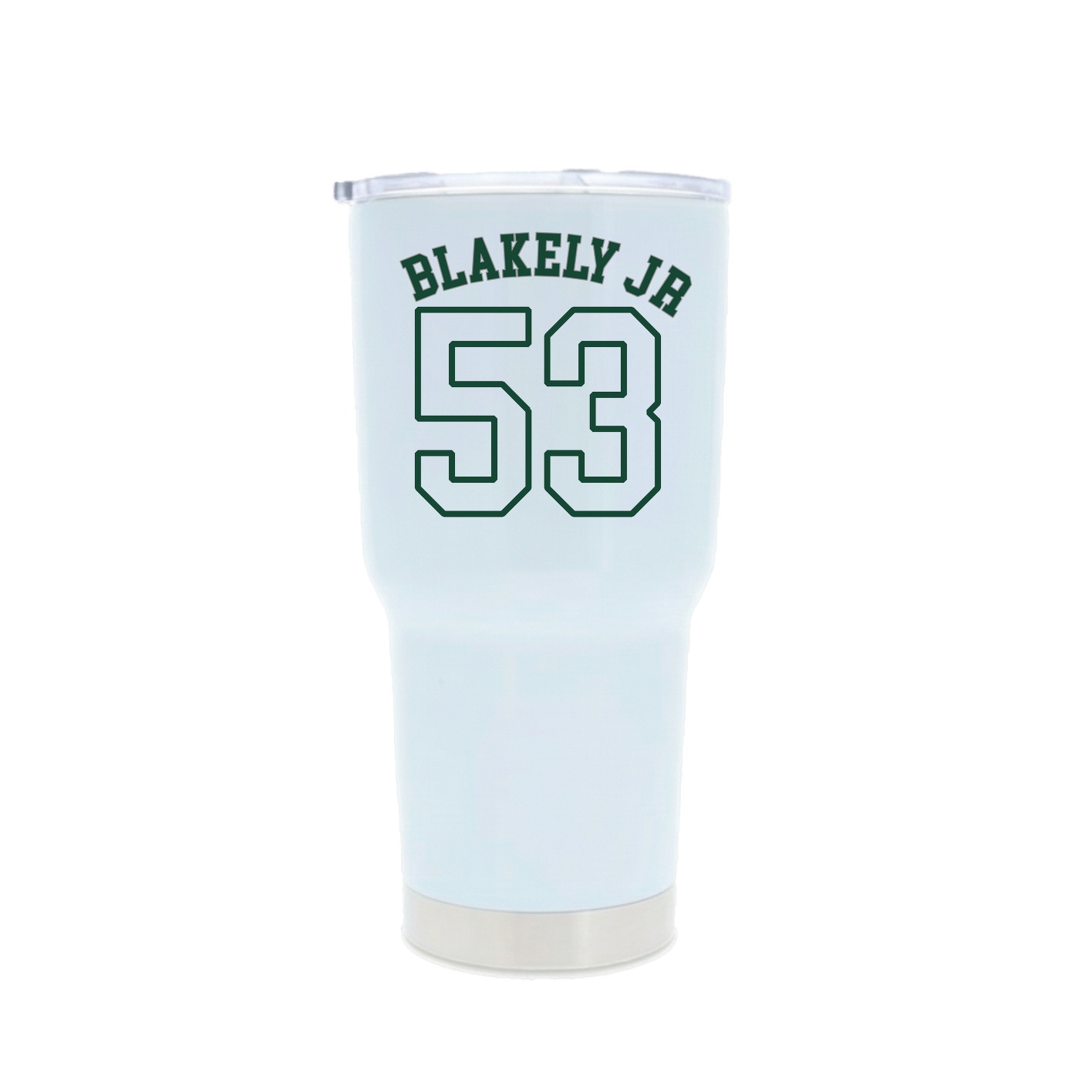 30oz Stainless Steel Tumbler — Shirsey Arch in White