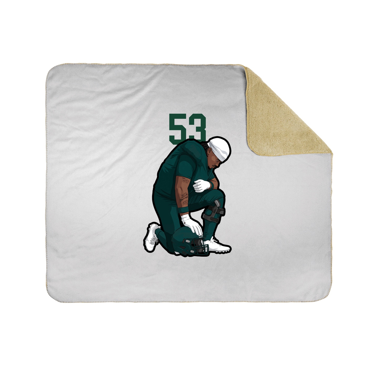 Throw Blanket — Number Top in White