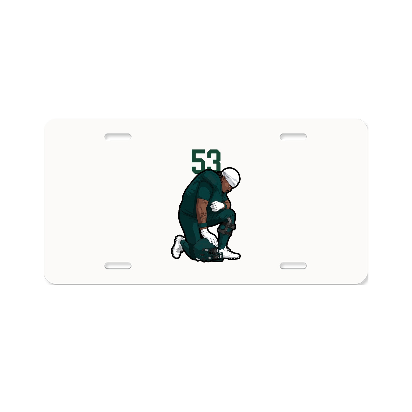 License Plate — Number Top in Classic