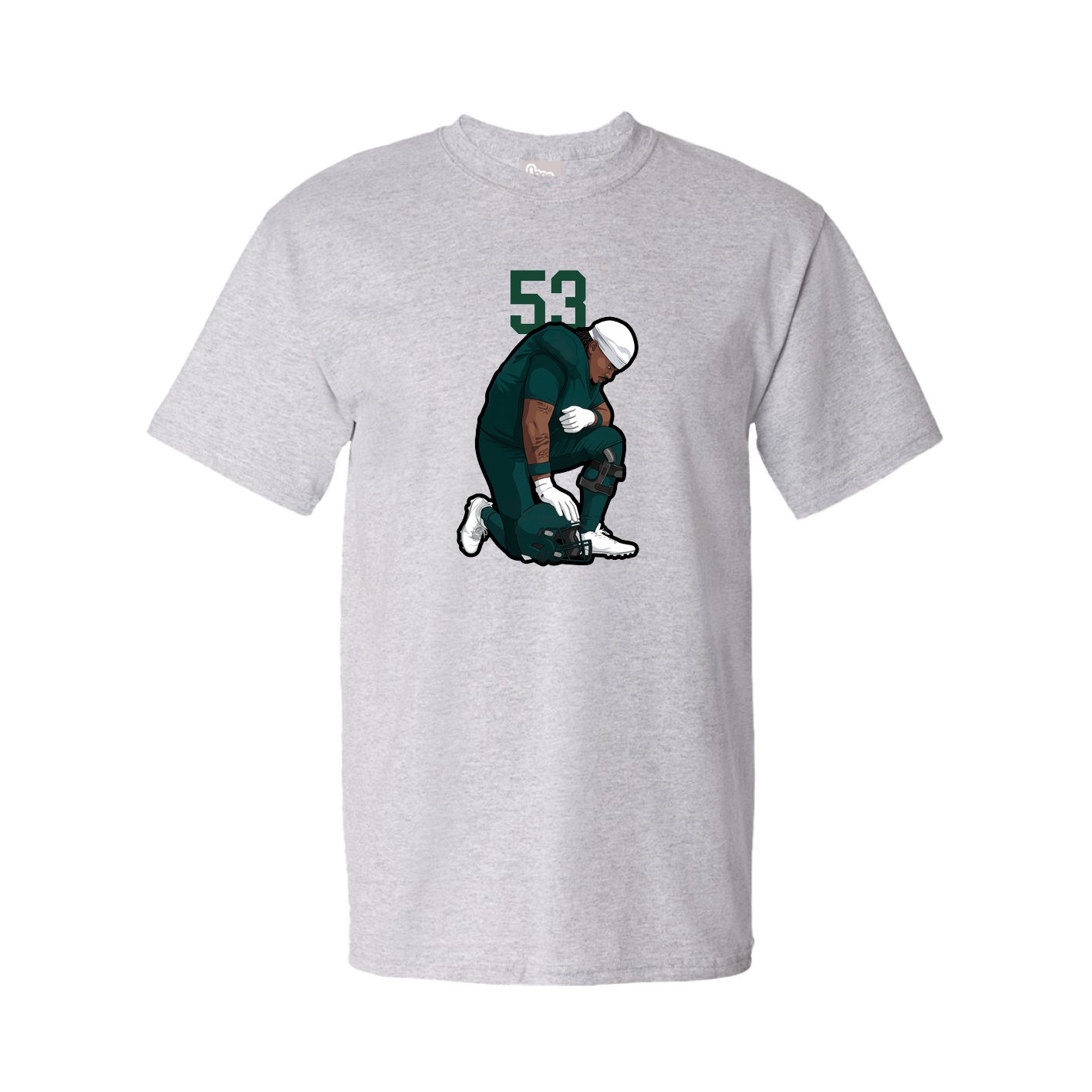 Youth Tee — Number Top in Grey