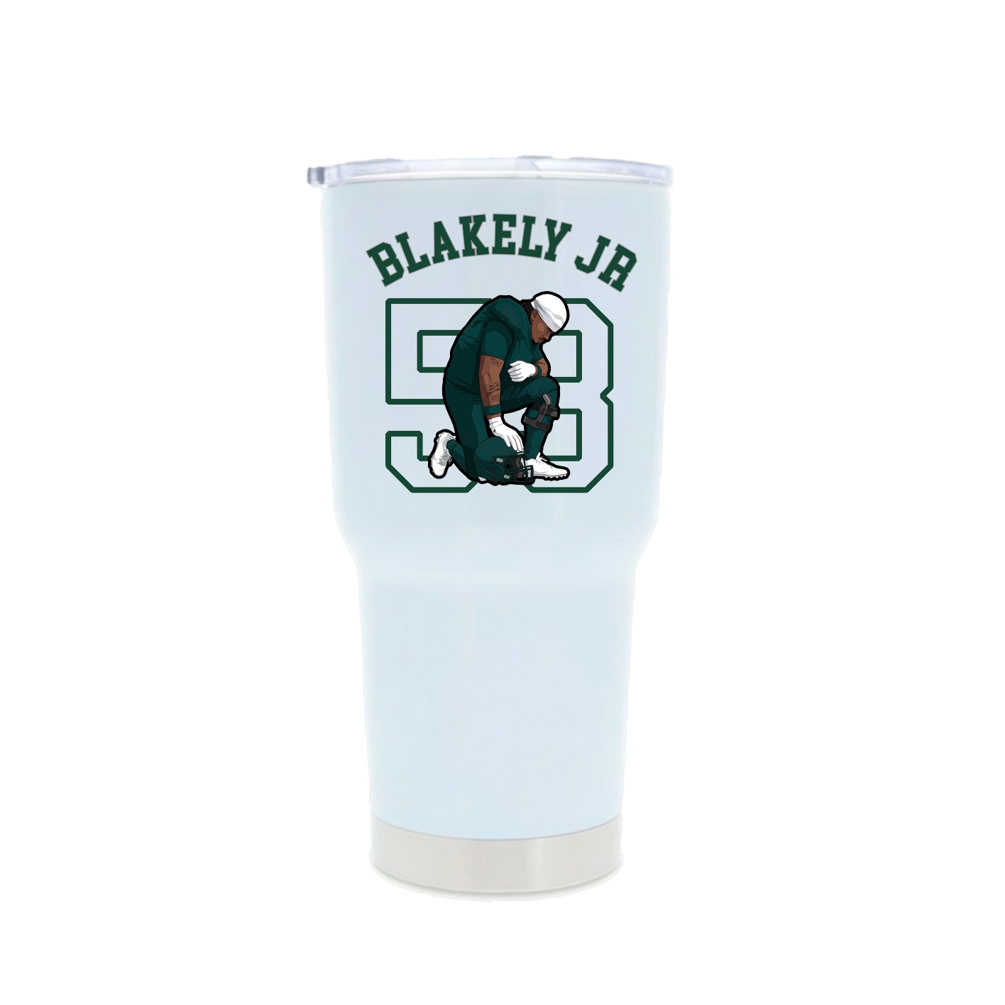 30oz Stainless Steel Tumbler — Shirsey Arch in White