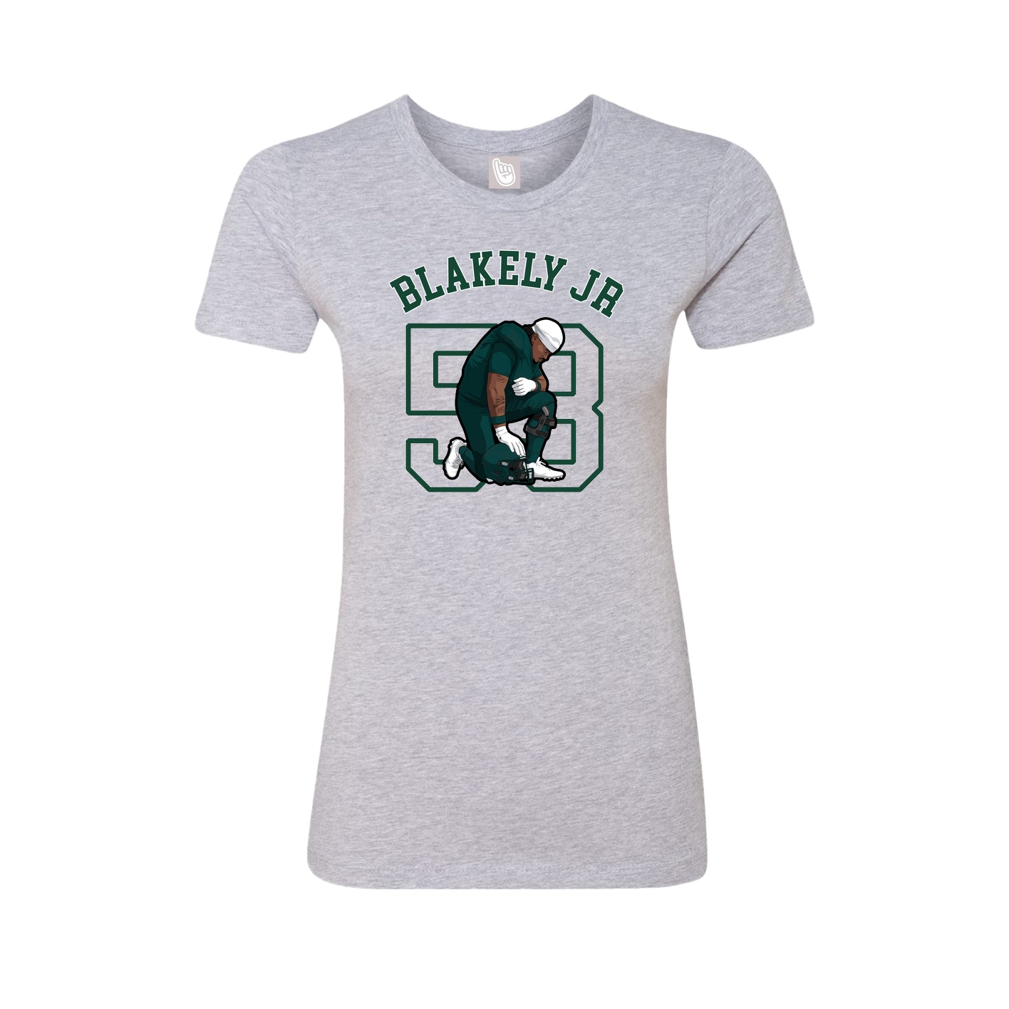Fitted Women's Tee — Shirsey Arch in Grey