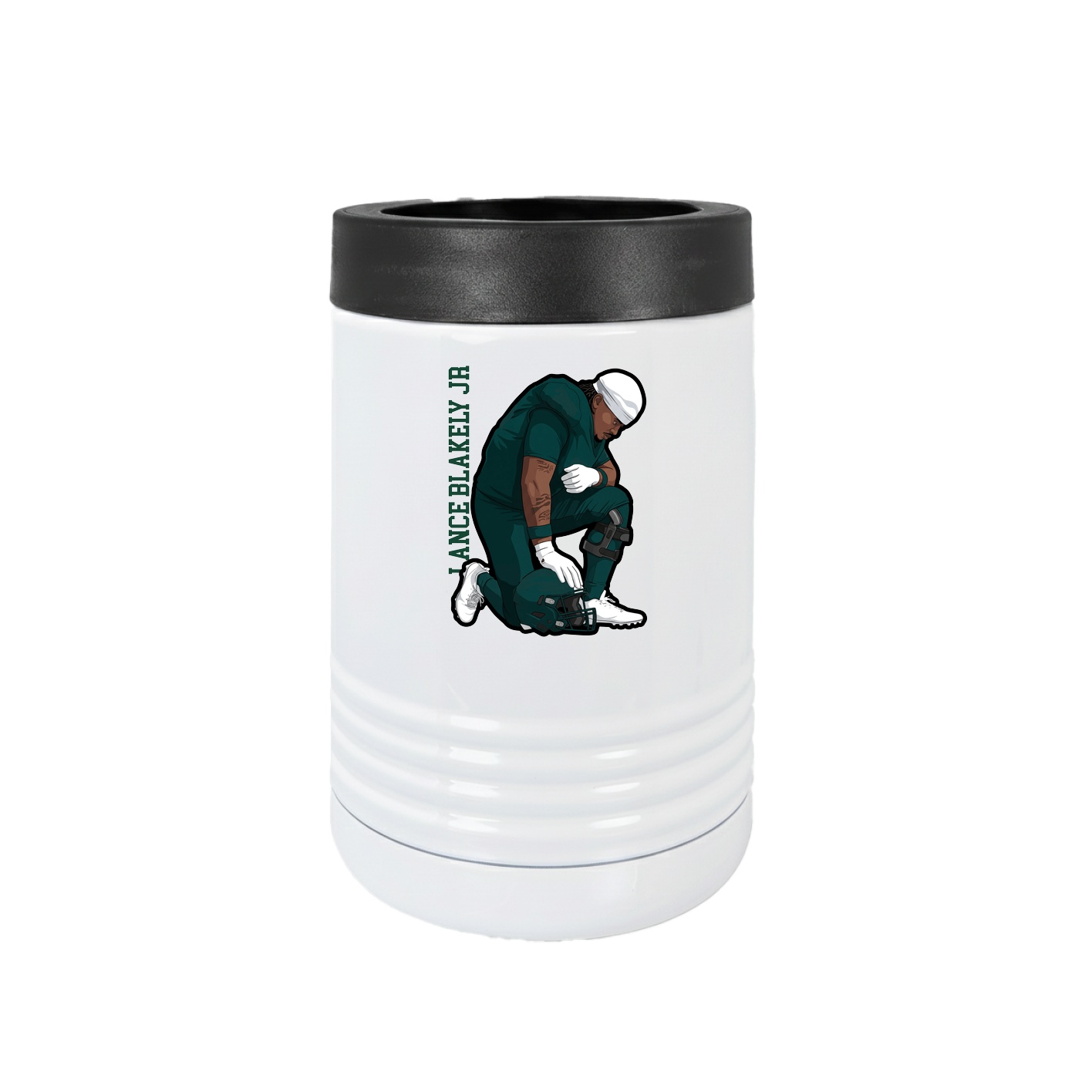 Beverage Holder — Name Vertical in White