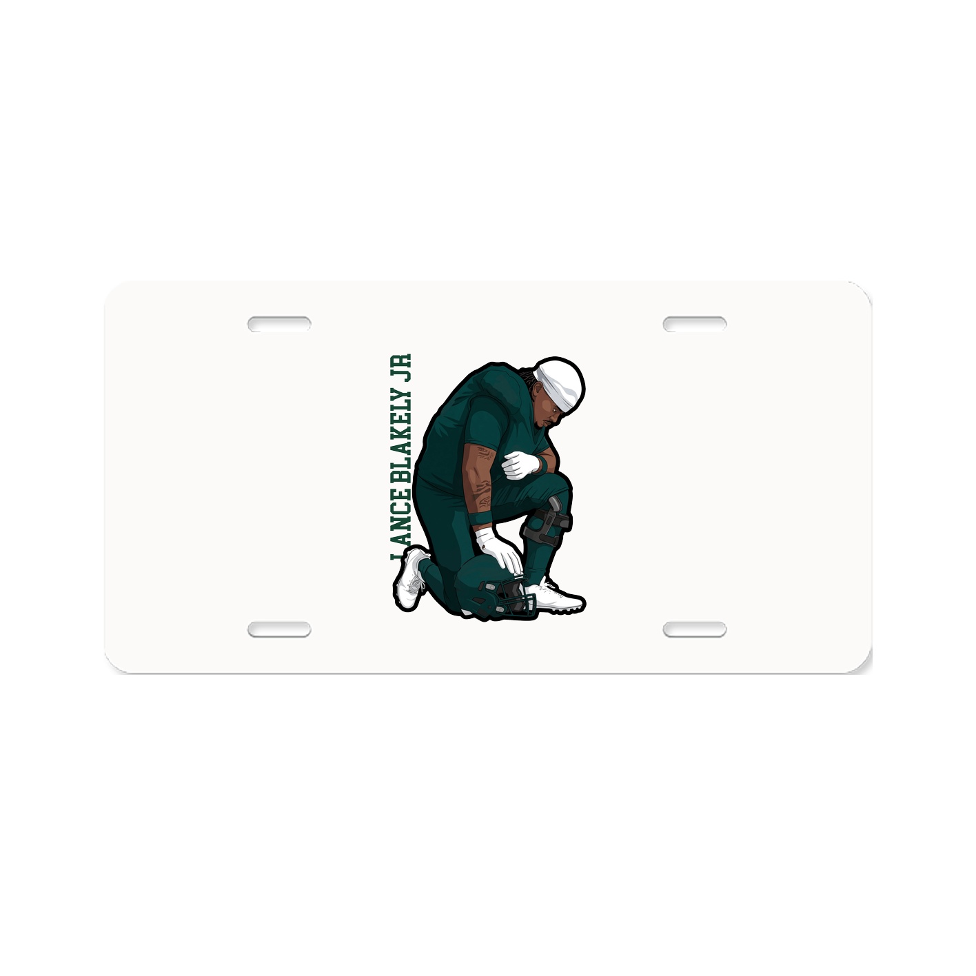 License Plate — Name Vertical in Classic