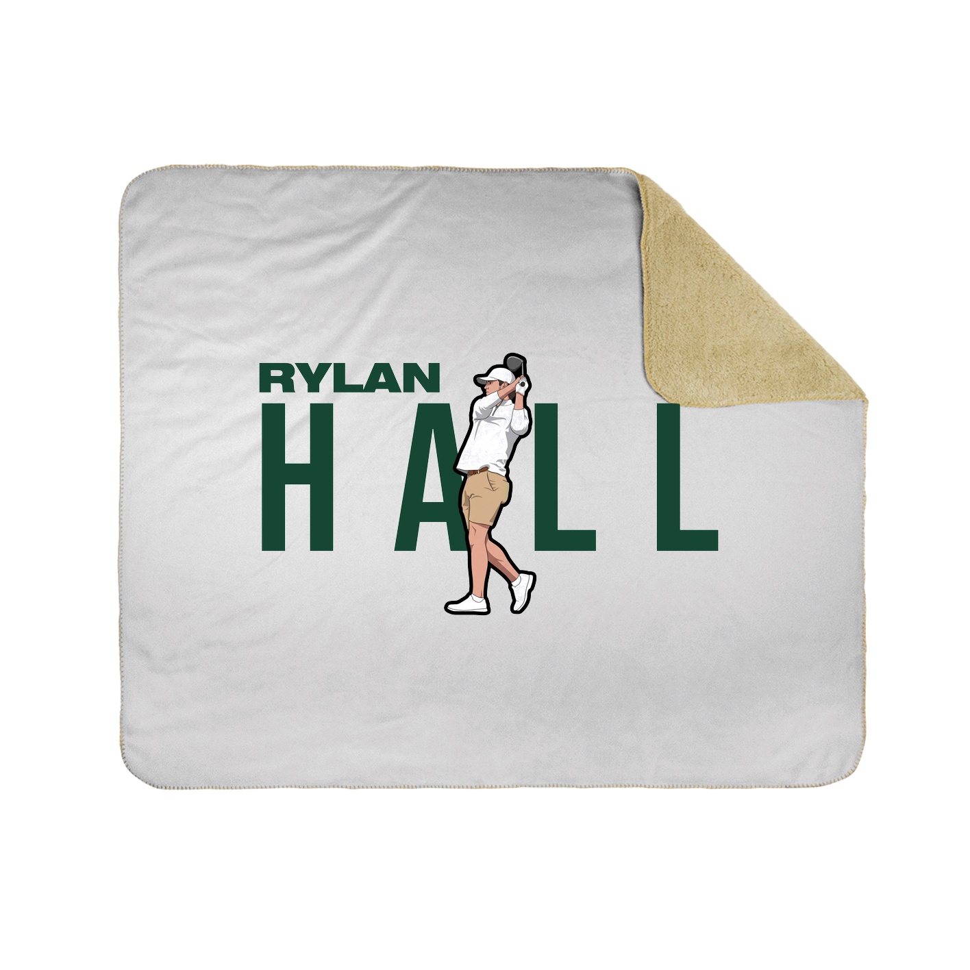 Throw Blanket — Player Name in White