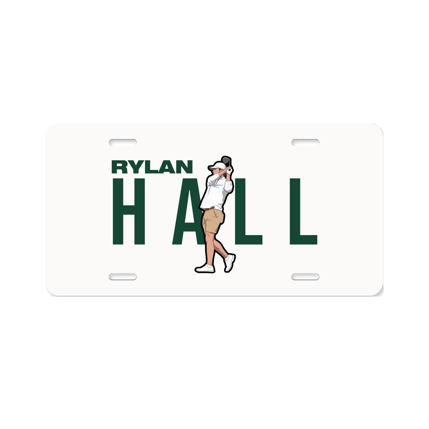 License Plate — Player Name in Classic