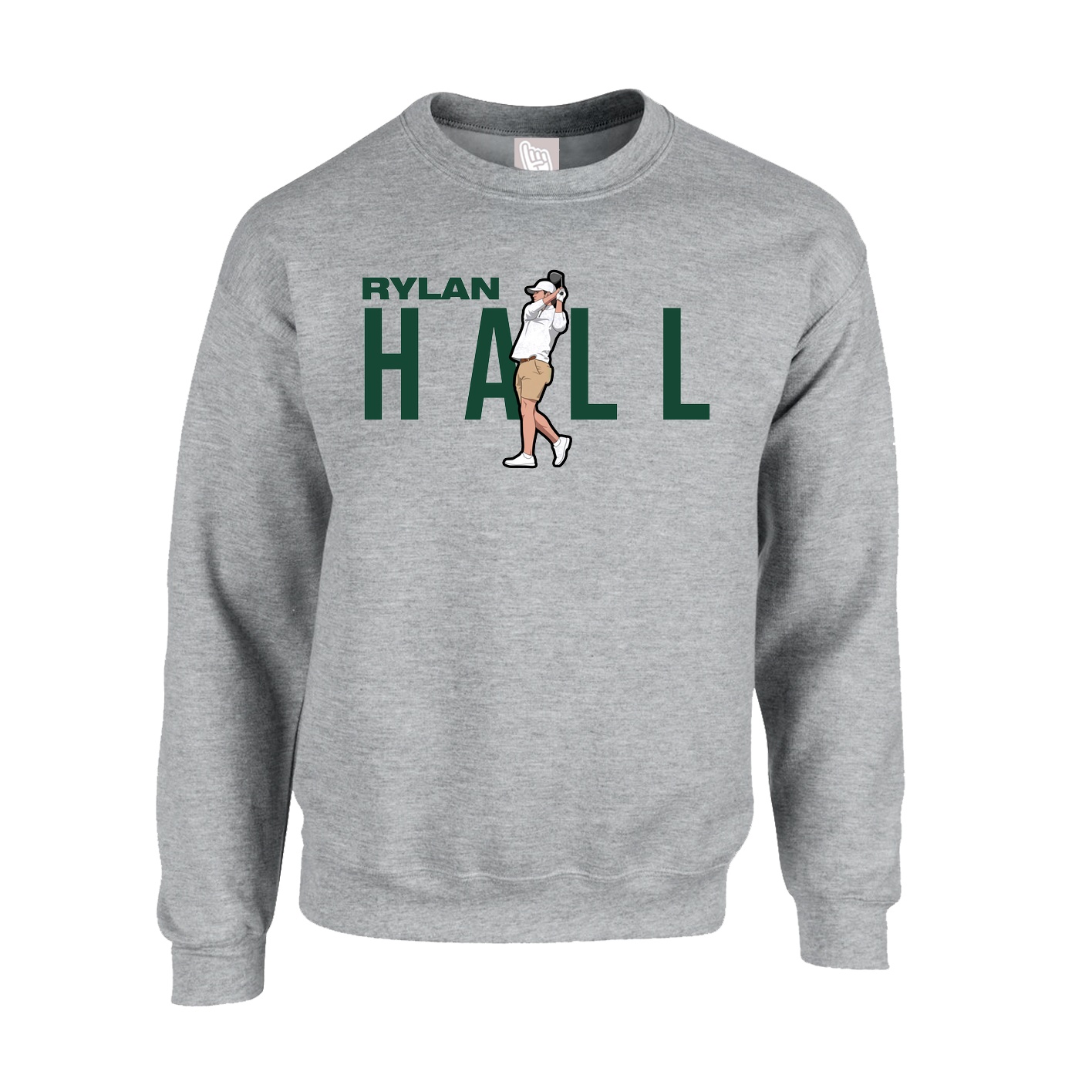 Fleece Crew — Player Name in Grey
