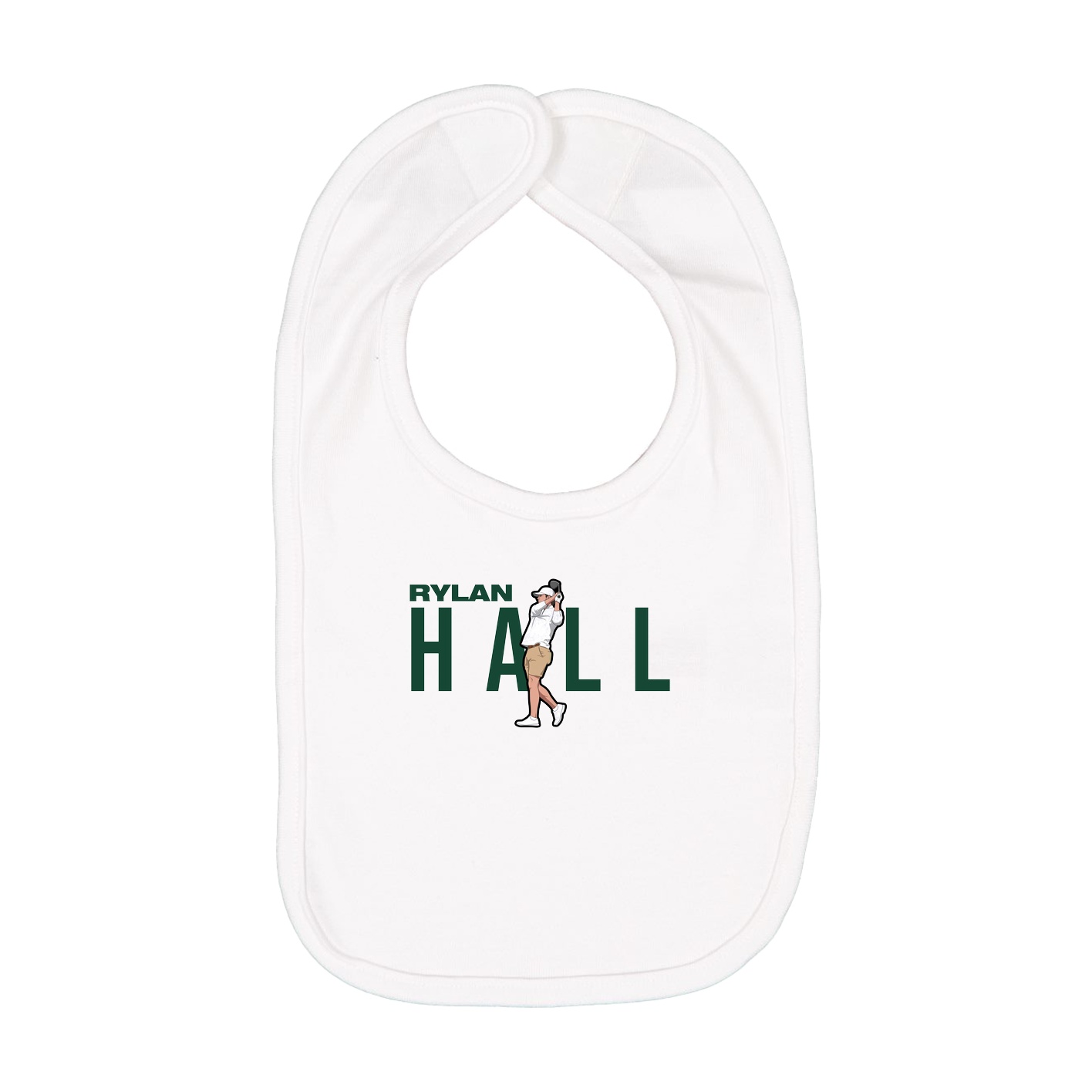 Infant Bib — Player Name in White