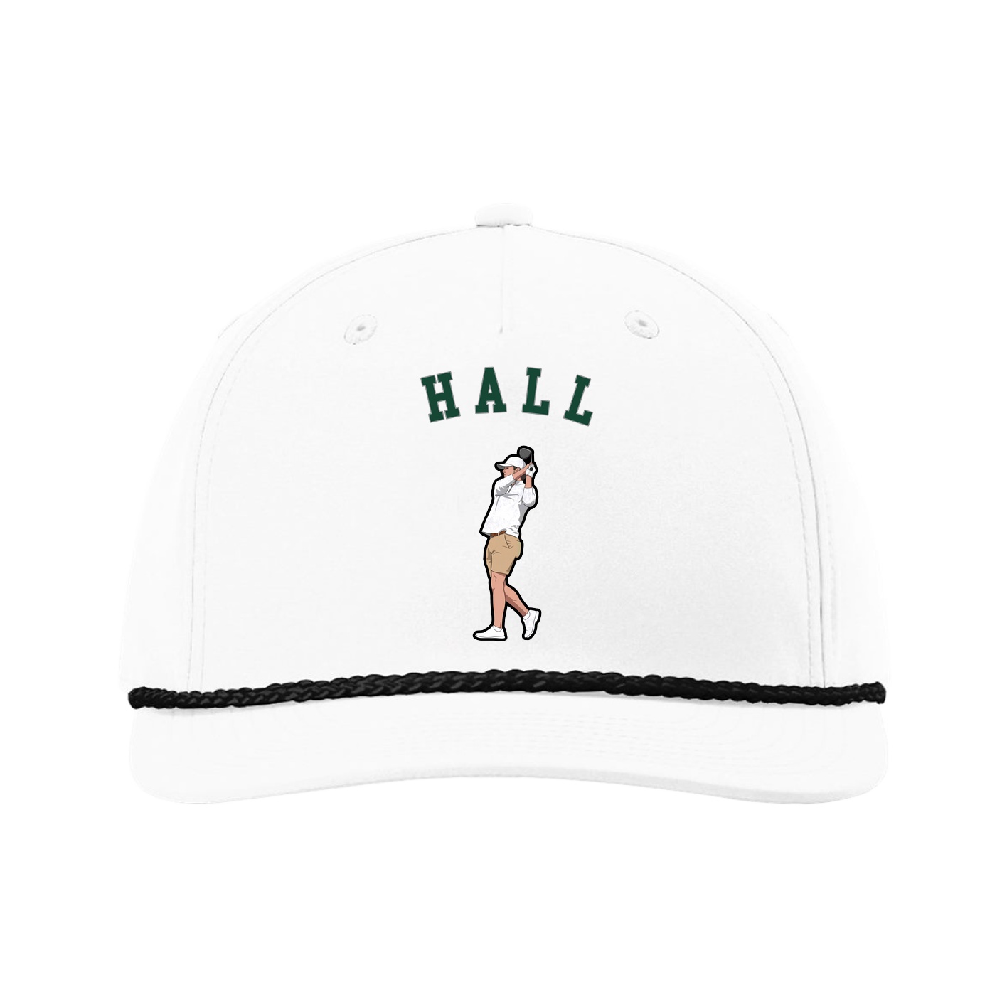 Five-Panel Classic Rope Cap — Shirsey Arch in White