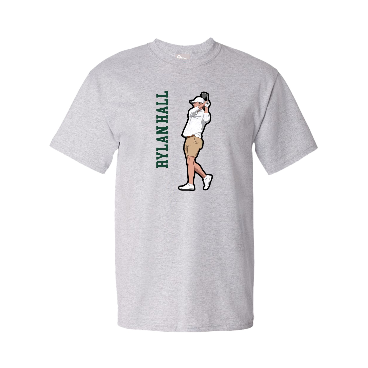 Tee — Name Vertical in Grey