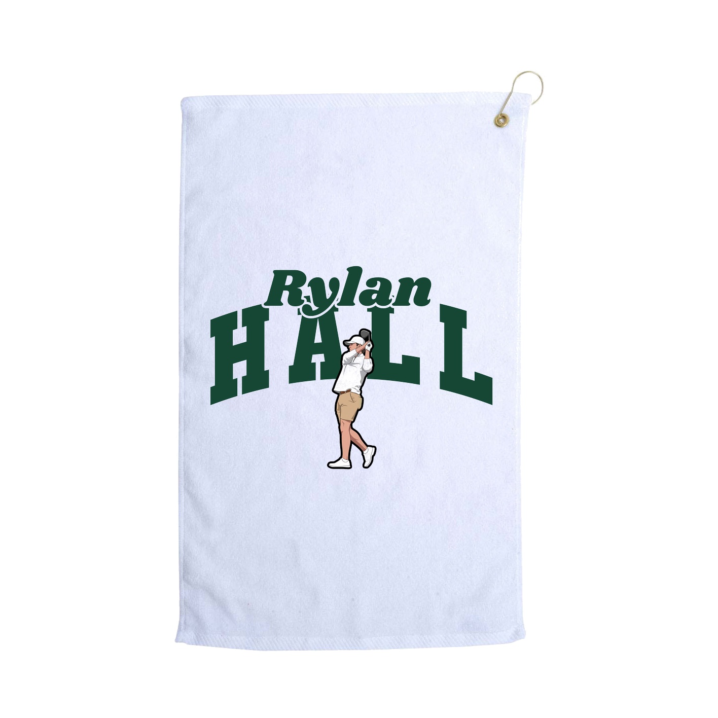 Golf Towel — Signature Arch in White