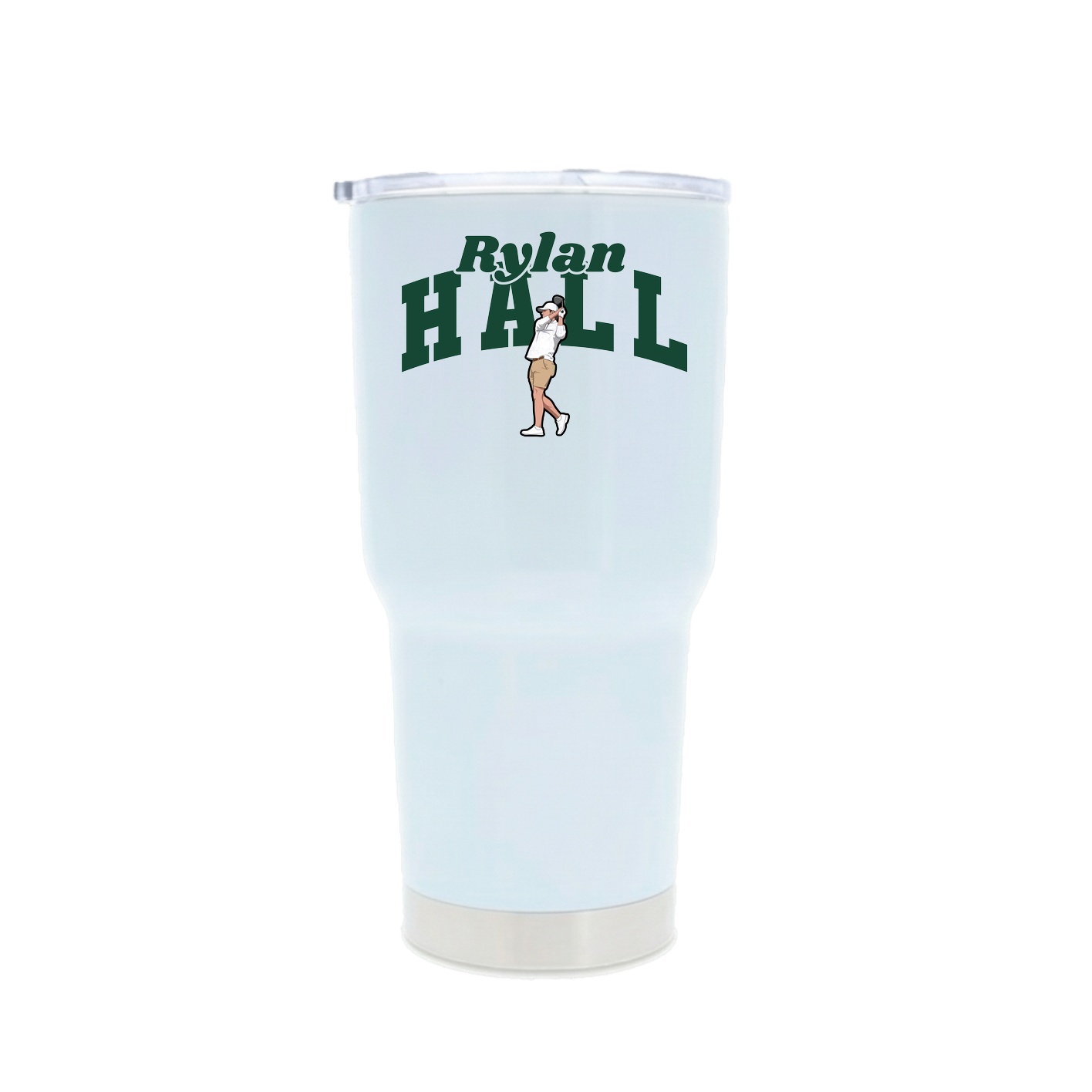 30oz Stainless Steel Tumbler — Signature Arch in White