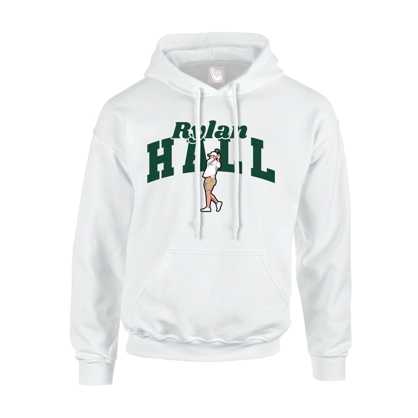 Hoodie — Signature Arch in White