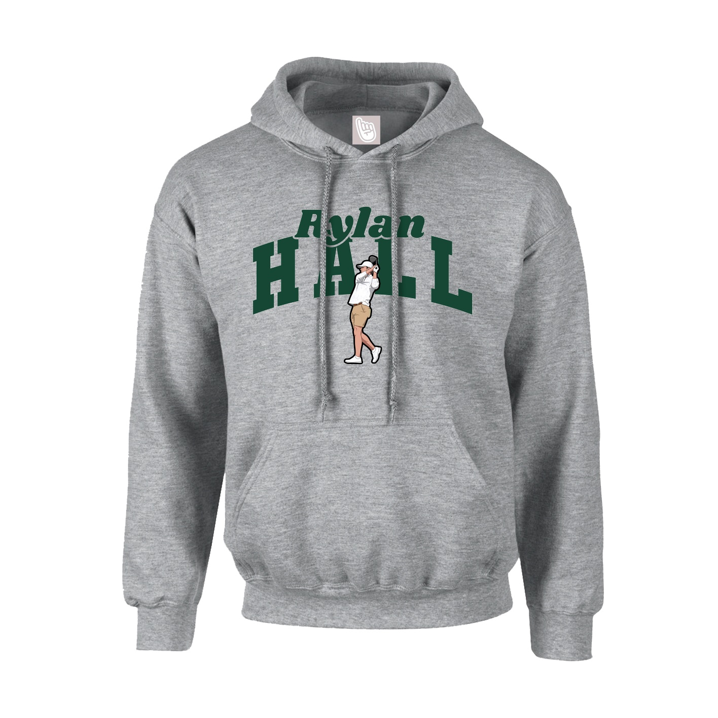 Youth Hoodie — Signature Arch in Grey