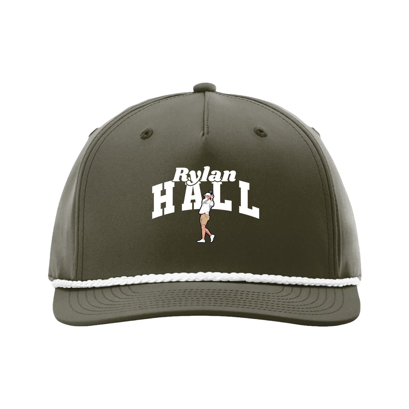 Five-Panel Classic Rope Cap — Signature Arch in Green