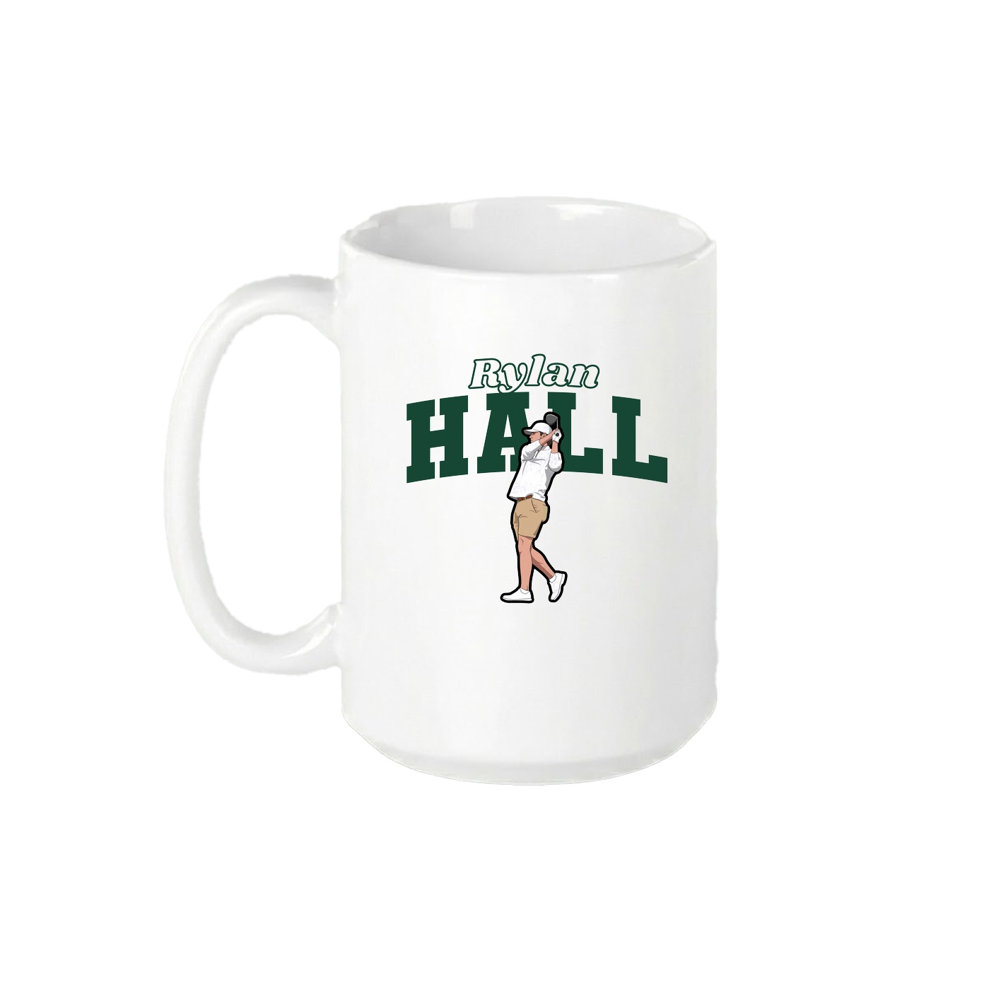 15oz Coffee Mug — Name Arch in White