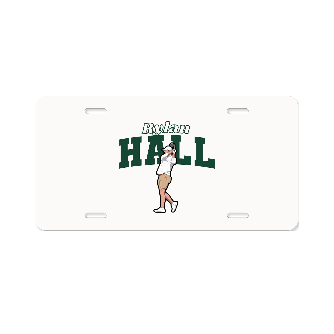 License Plate — Name Arch in Classic