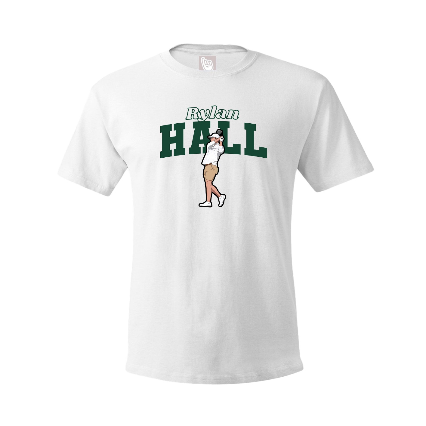 Youth Tee — Name Arch in White