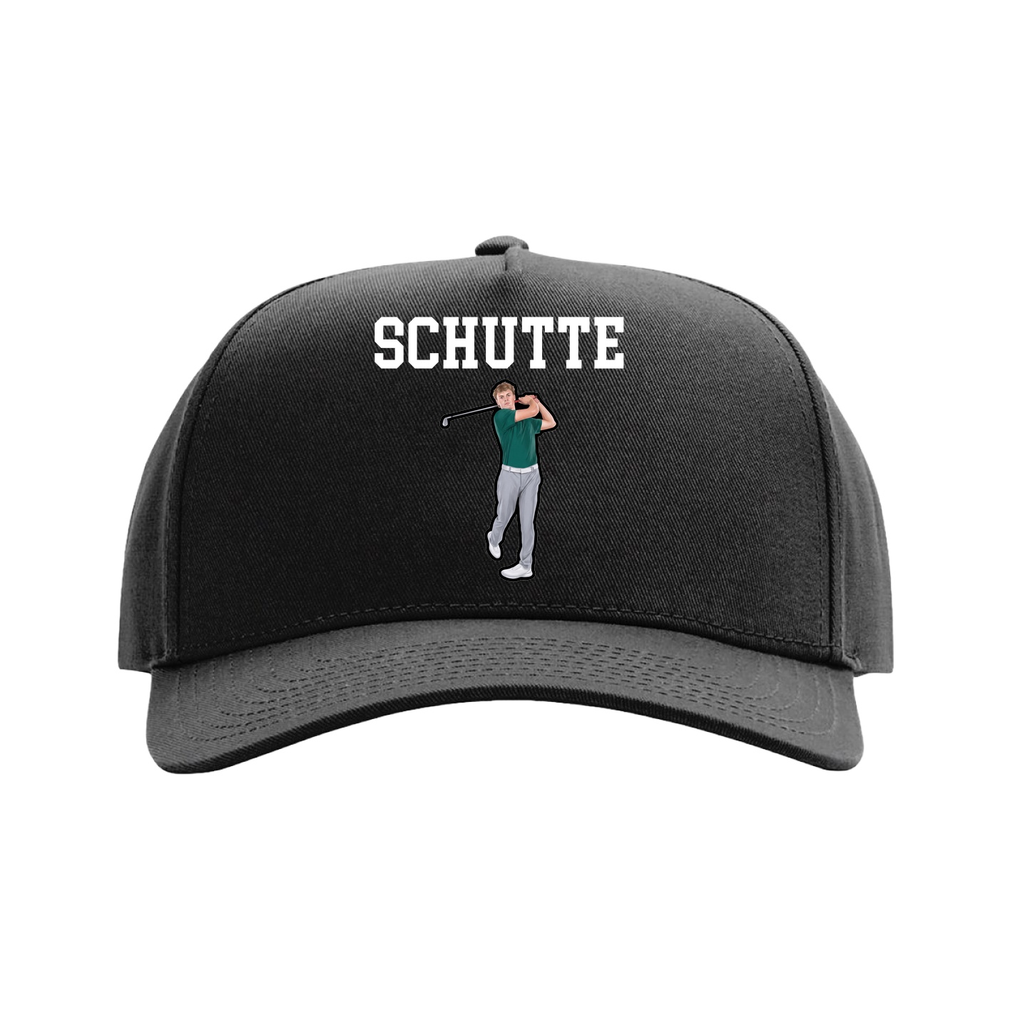 Full Fabric Five-Panel Champ Cap — Shirsey in Black