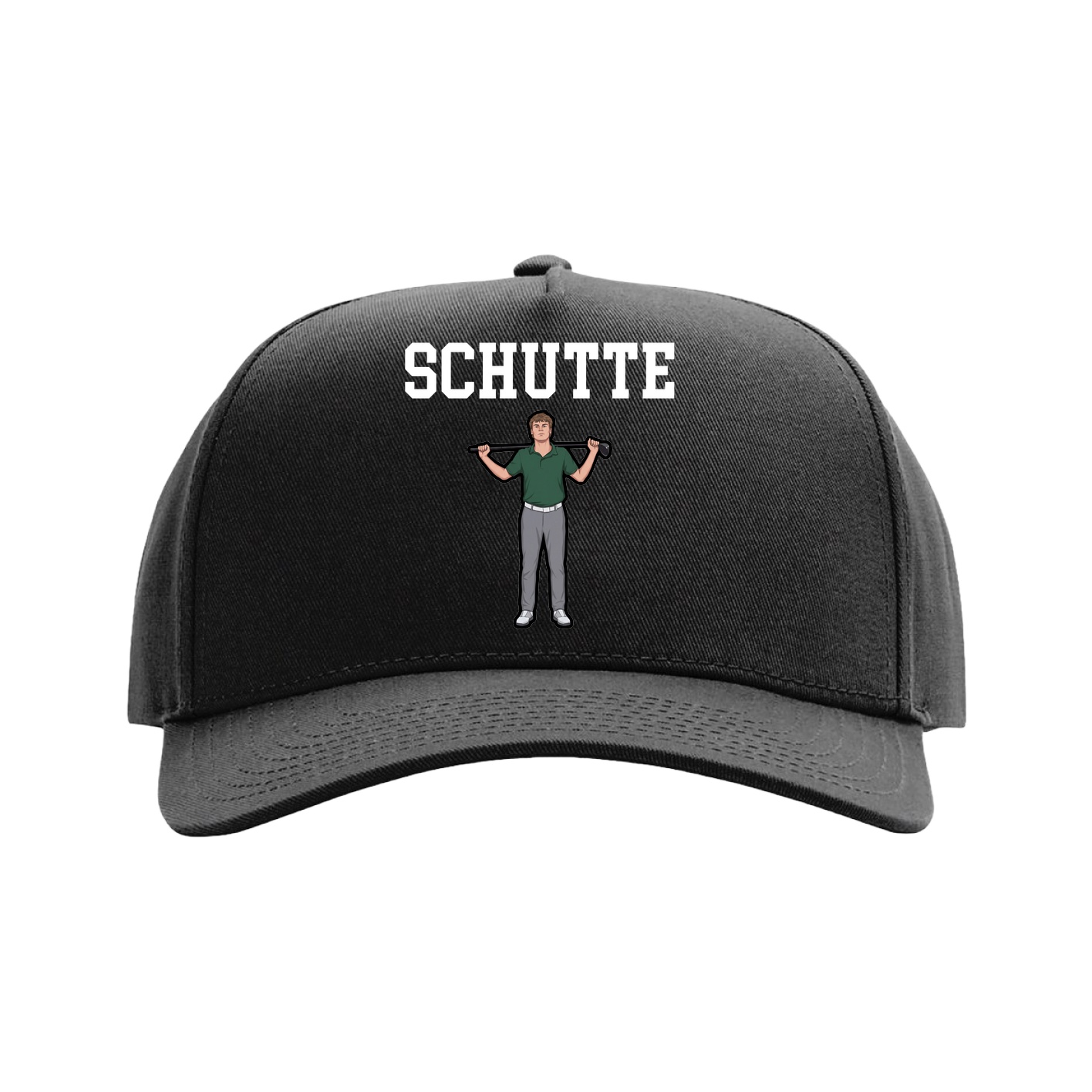 Full Fabric Five-Panel Champ Cap — Shirsey in Black