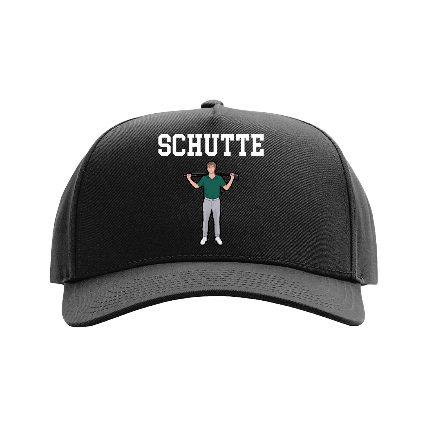 Full Fabric Five-Panel Champ Cap — Shirsey in Black