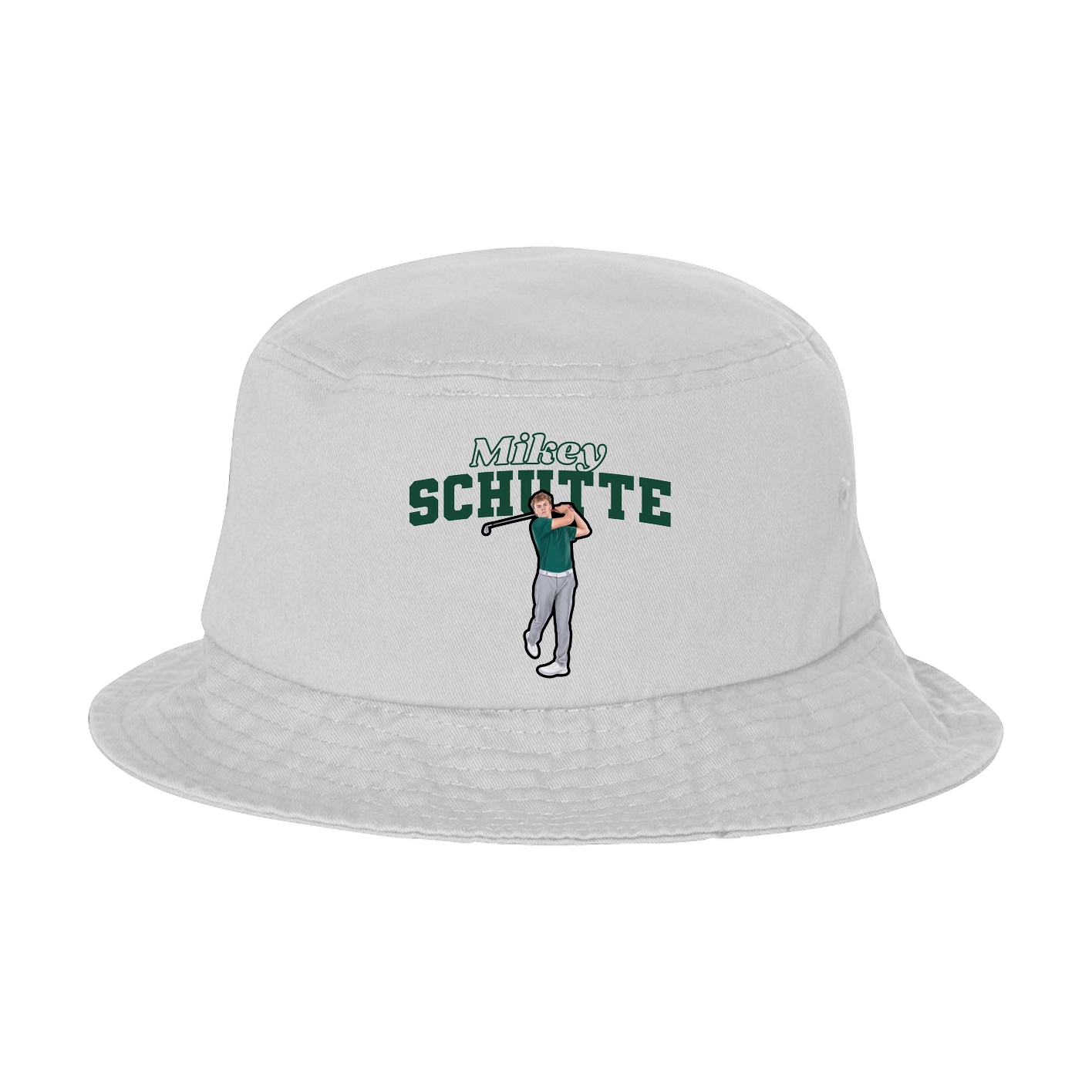 Bucket Cap — Name Arch in White
