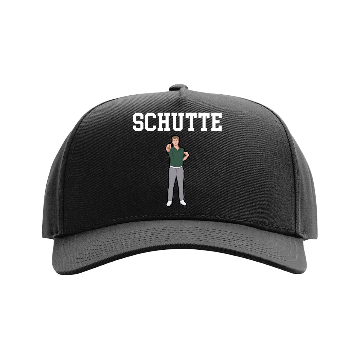 Full Fabric Five-Panel Champ Cap — Shirsey in Black