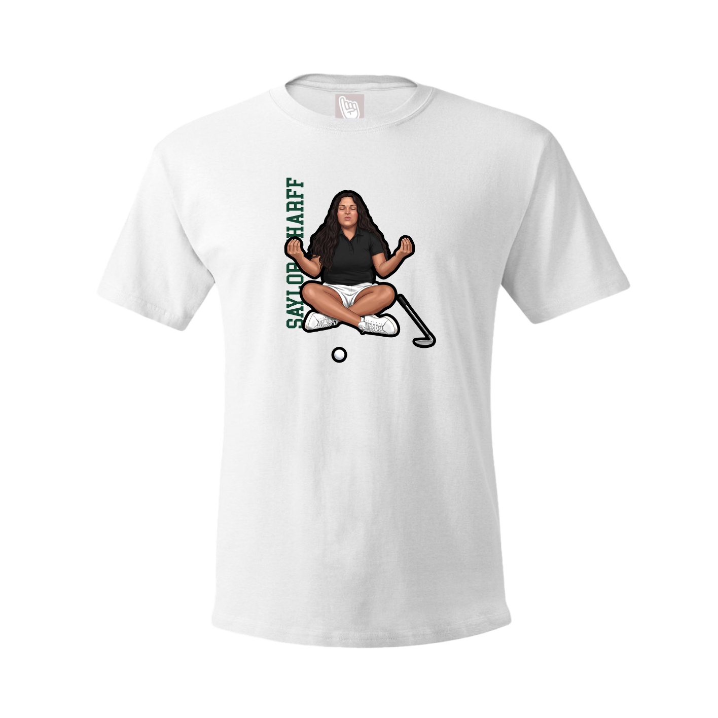 Youth Tee — Name Vertical in White