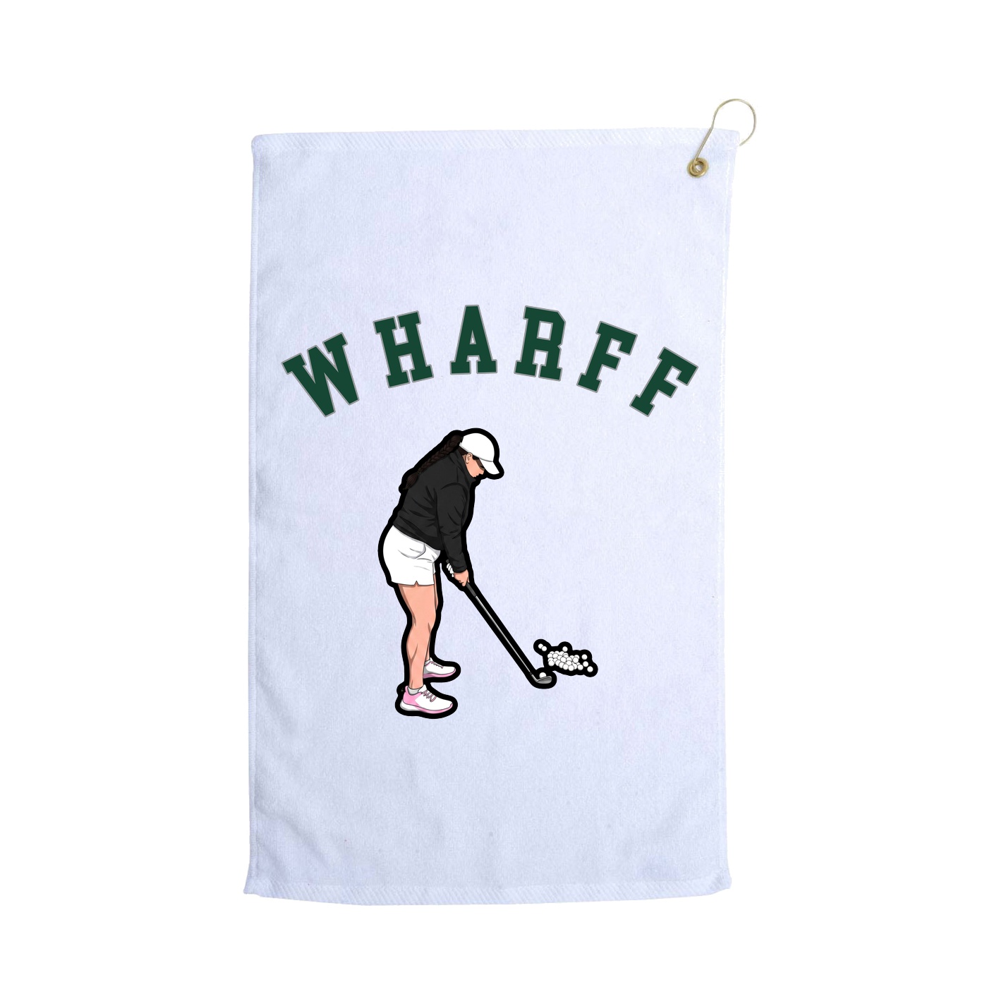 Golf Towel — Shirsey Arch in White