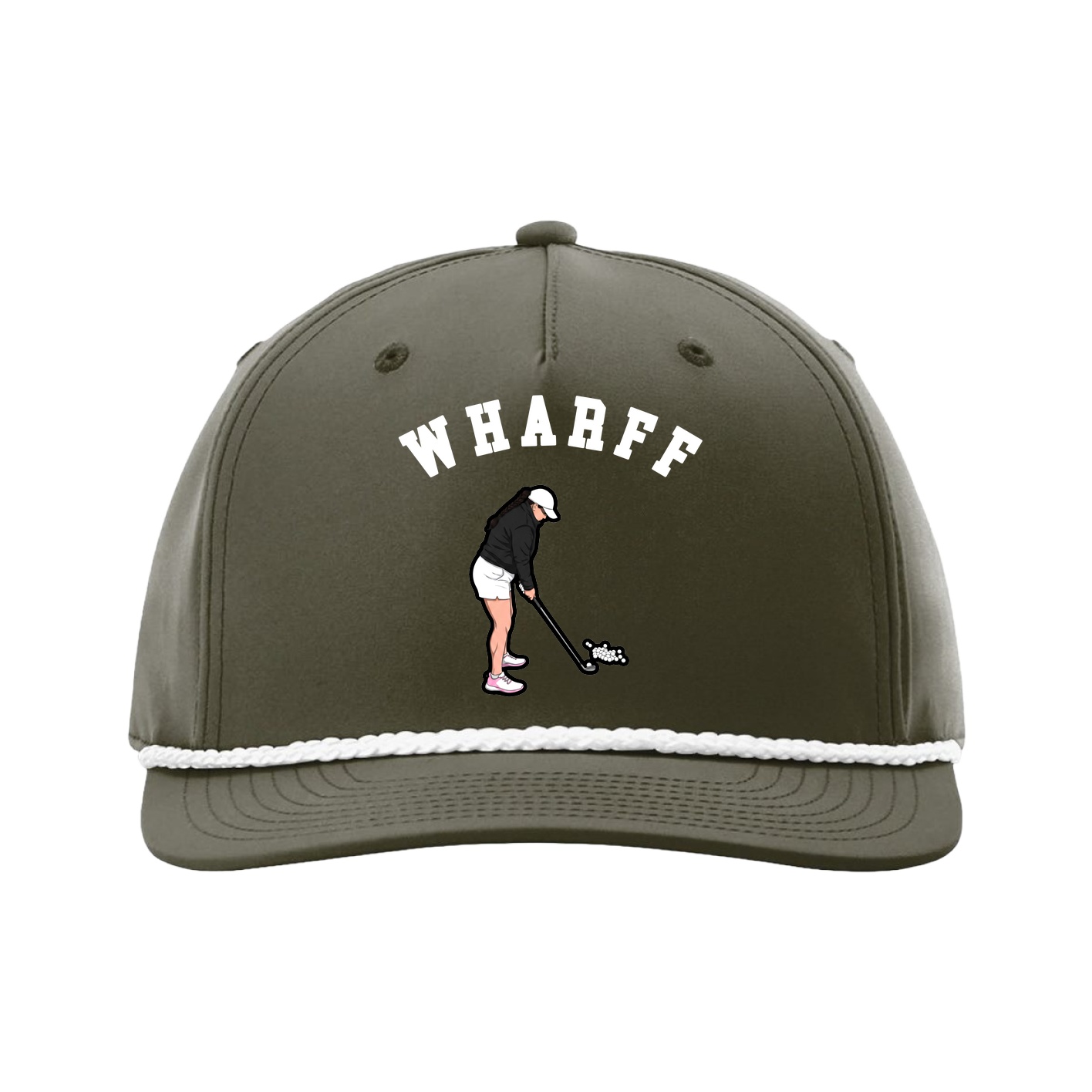 Five-Panel Classic Rope Cap — Shirsey Arch in Green