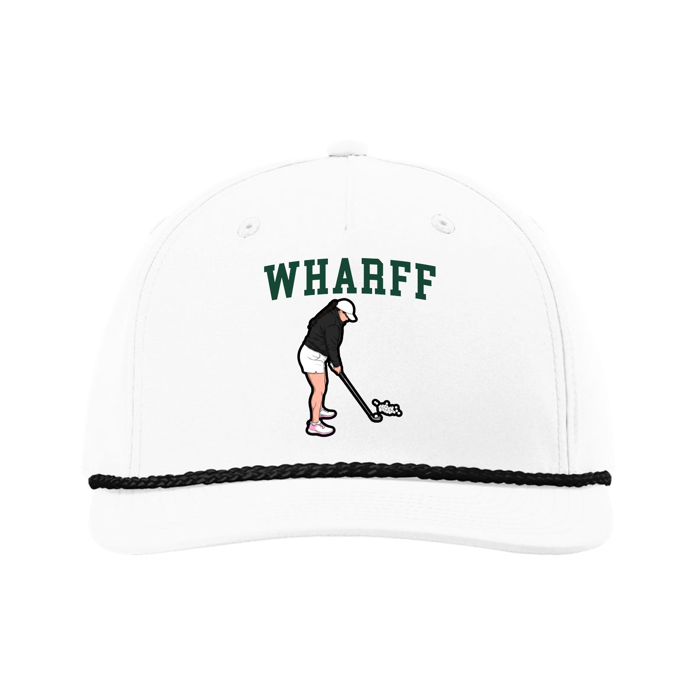 Five-Panel Classic Rope Cap — Shirsey in White