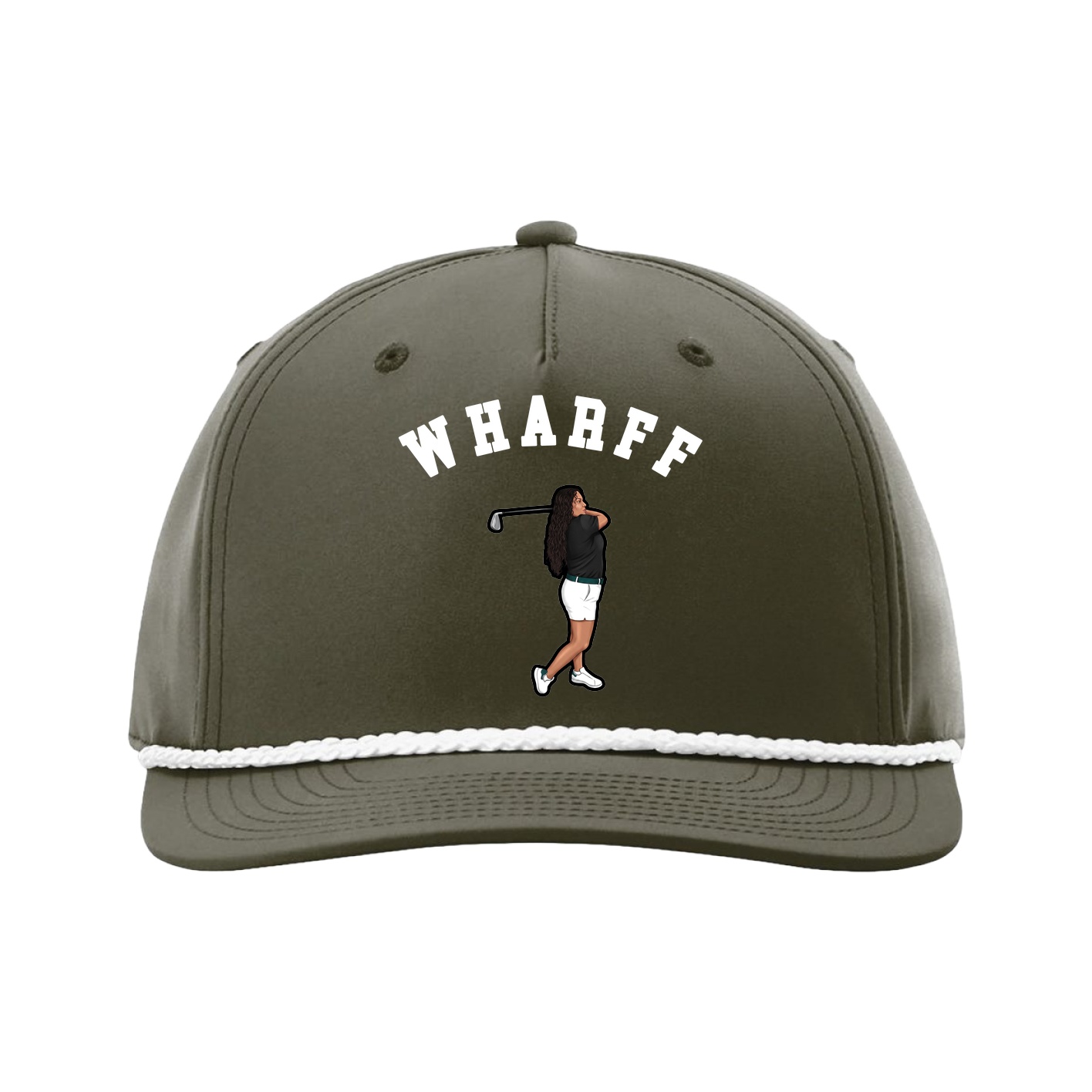 Five-Panel Classic Rope Cap — Shirsey Arch in Green