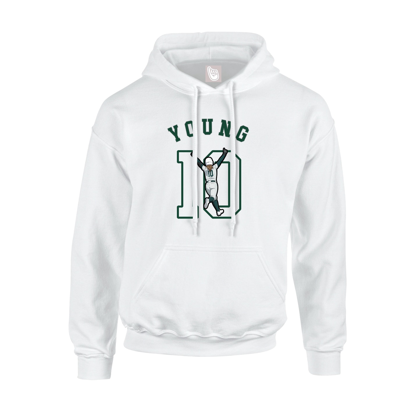 Youth Hoodie — Shirsey Arch in White