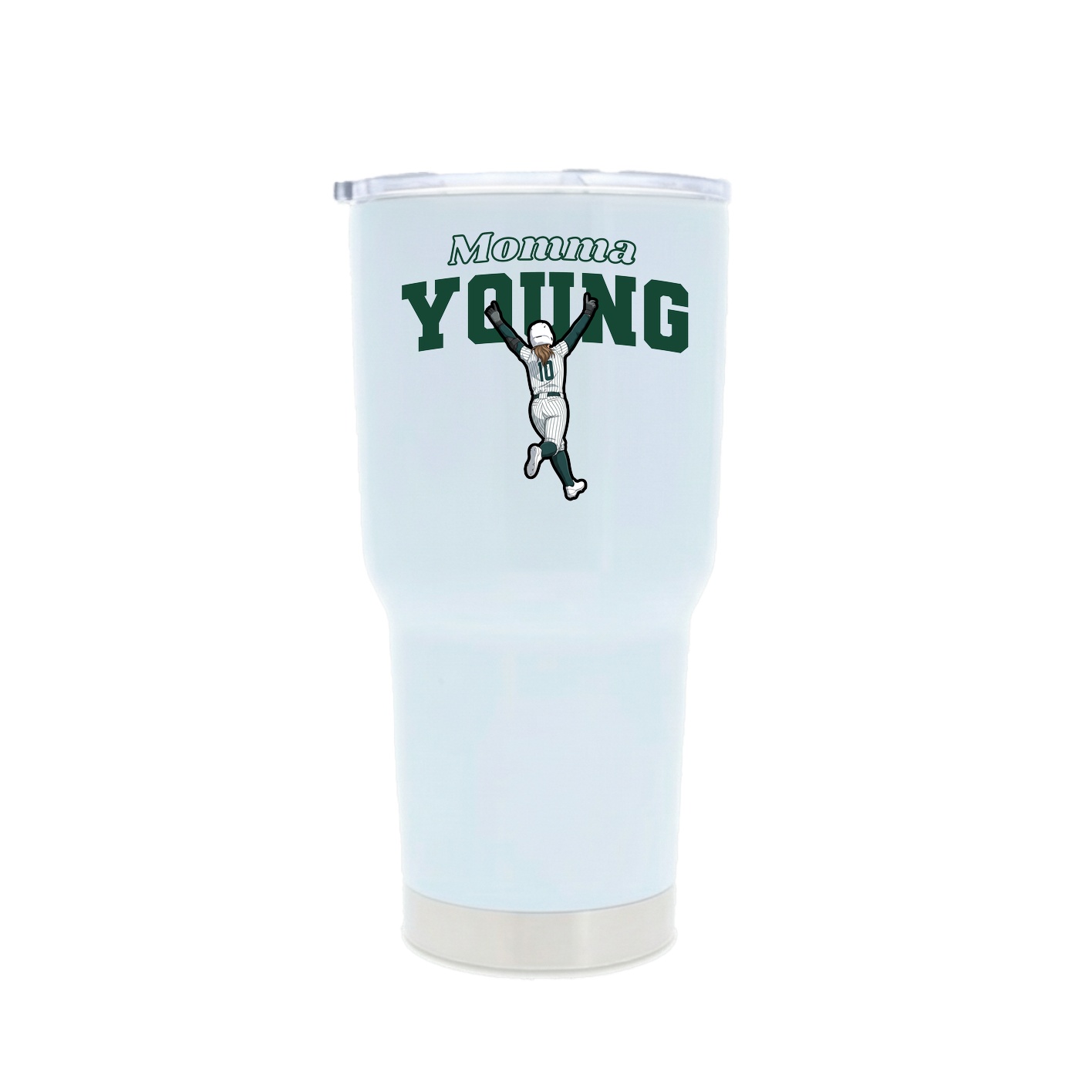 30oz Stainless Steel Tumbler — Mothers Day Block in White