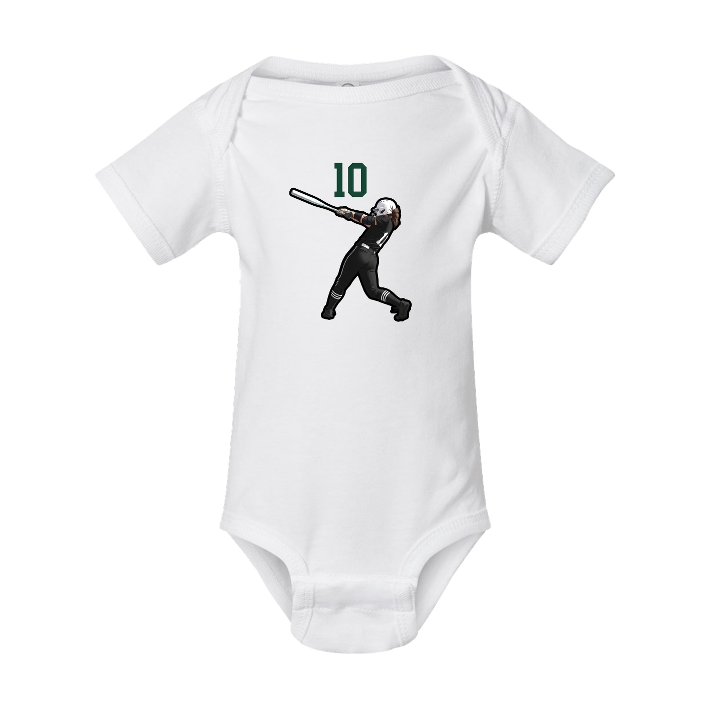 Baby Onesie — Number Top in White