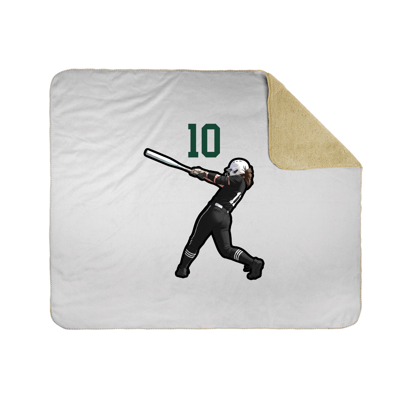 Throw Blanket — Number Top in White
