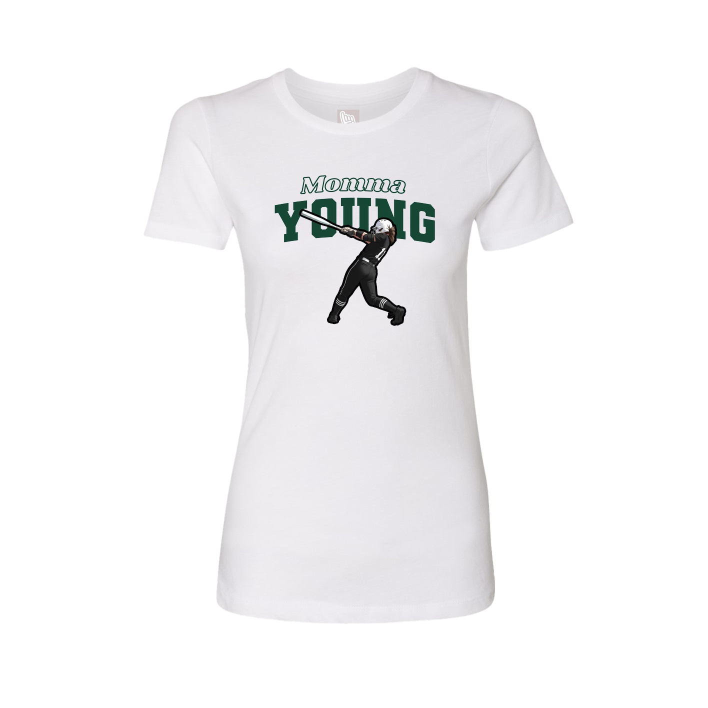 Womens Tee — Mothers Day Block in White