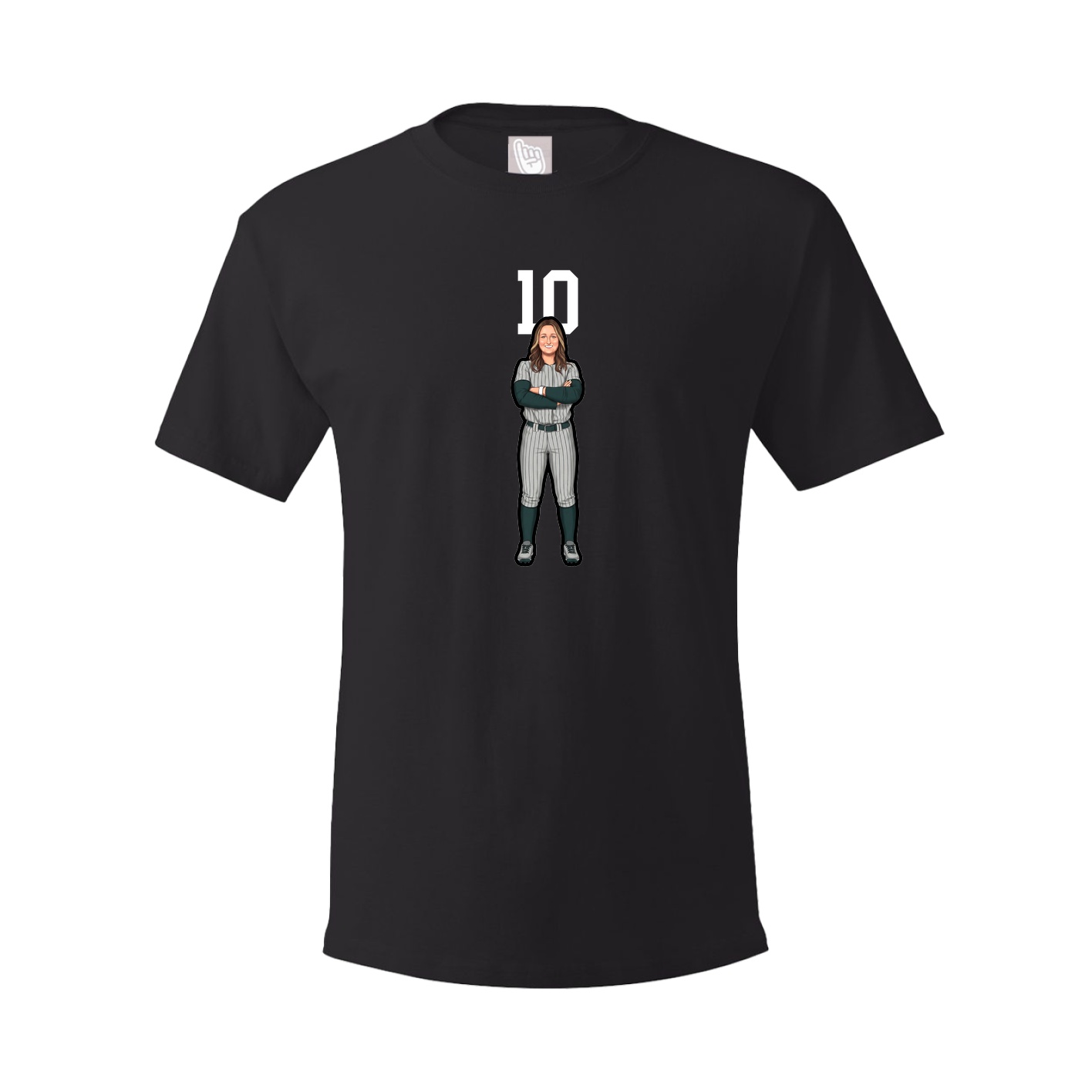 Youth Tee — Number Top in Black