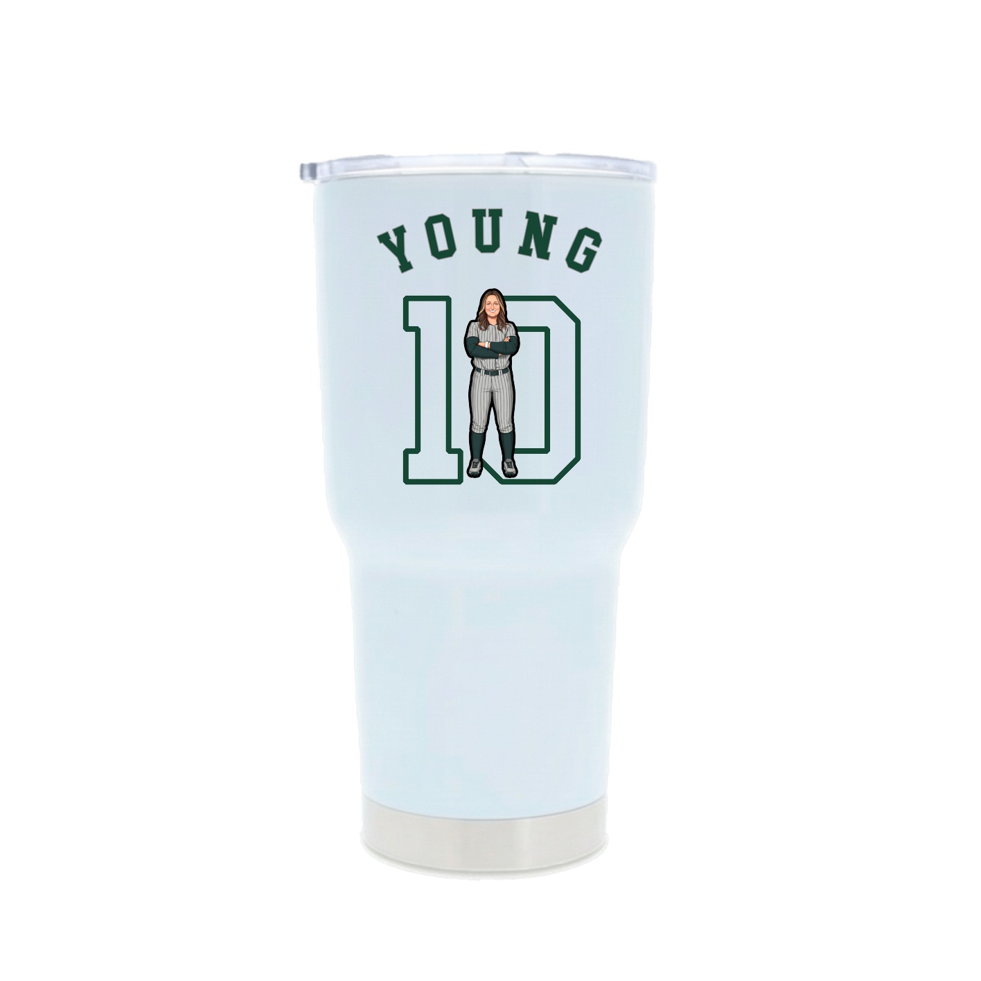 30oz Stainless Steel Tumbler — Shirsey Arch in White