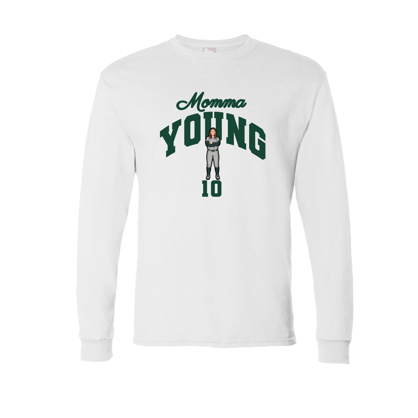 Long Sleeve Tee — Mothers Day Arch in White