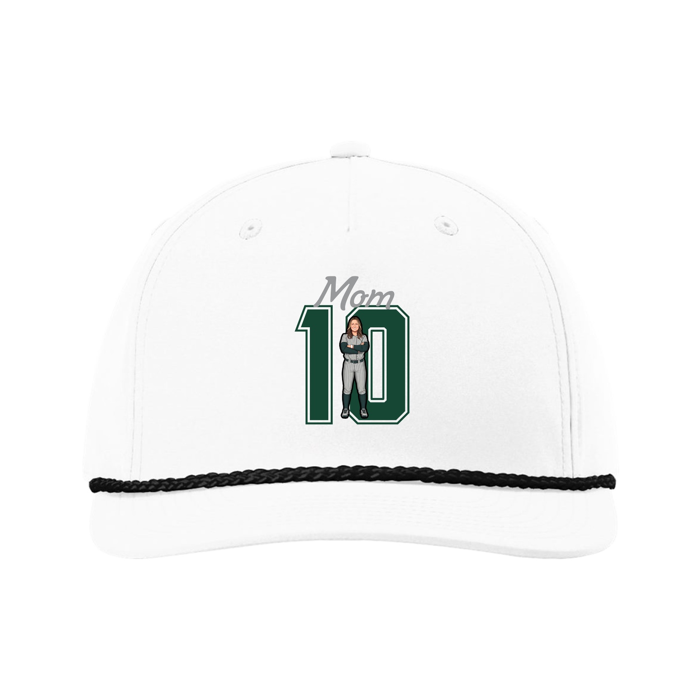 Five-Panel Classic Rope Cap — Mothers Day Shirsey in White
