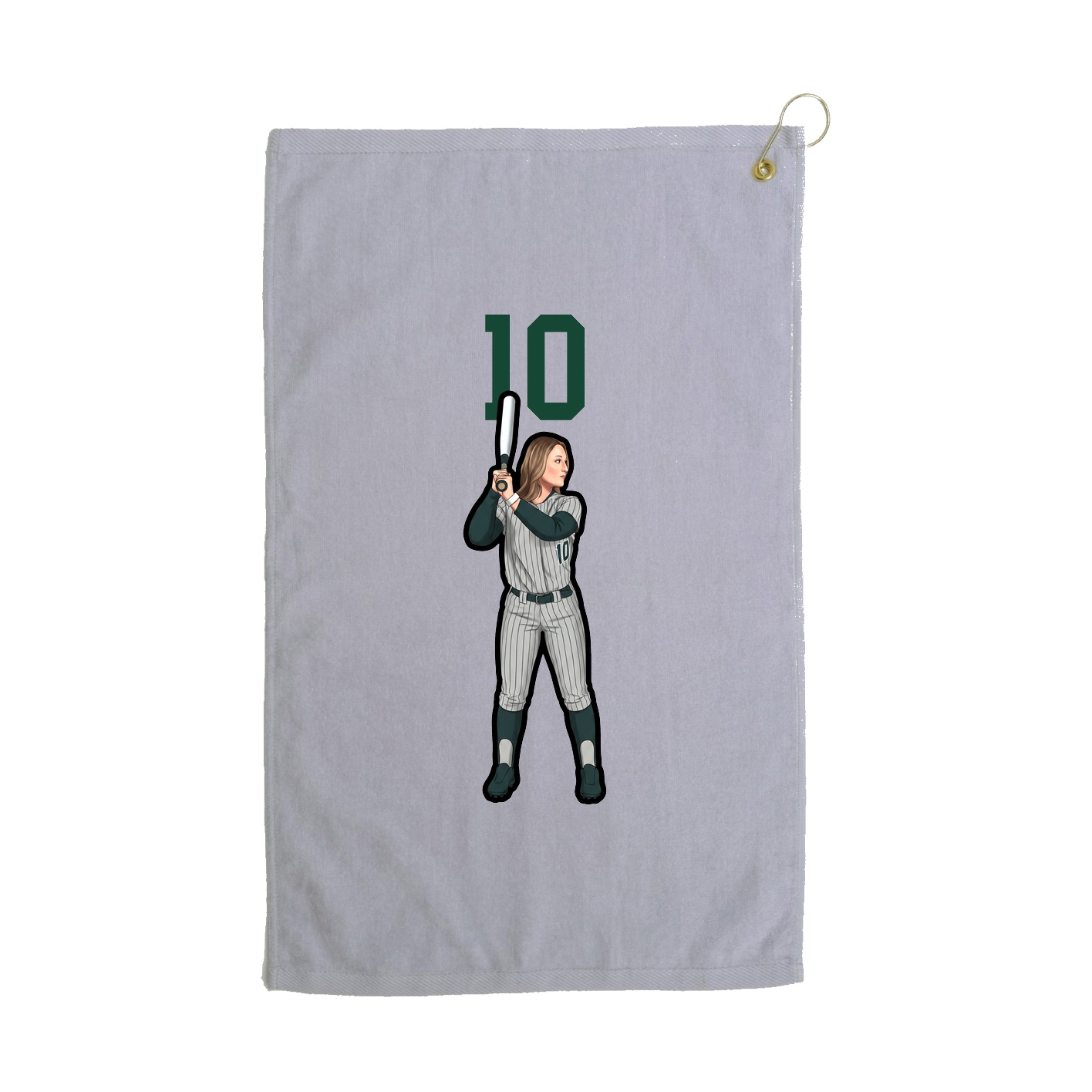 Golf Towel — Number Top in Grey