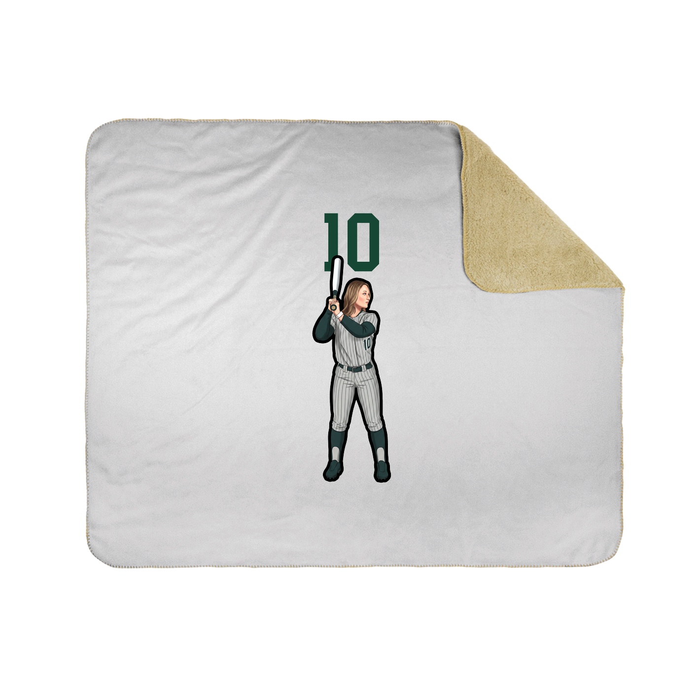 Throw Blanket — Number Top in White