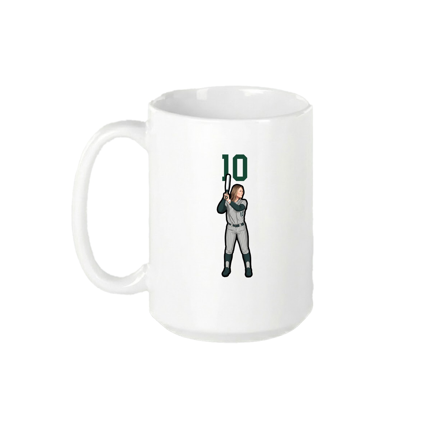 15oz Coffee Mug — Number Top in White