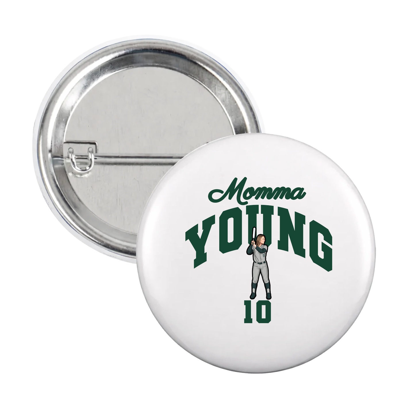 Game Day Button — Mothers Day Arch in White