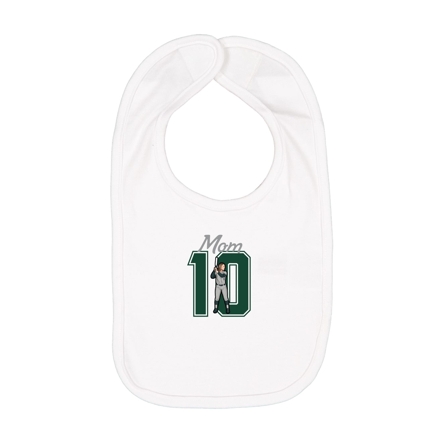 Infant Bib — Mothers Day Shirsey in White